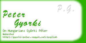 peter gyorki business card